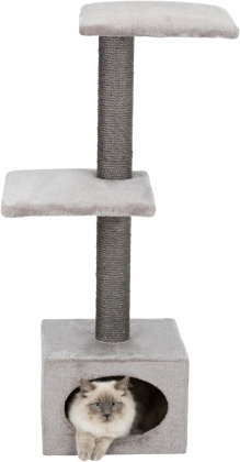 Трикси Домик-башня для кошек Galeno, 37*37*109 см, серый, Trixie