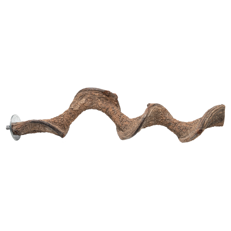 Триол Жердочка для птиц деревянная Жердочка витая, с винтовым металлическим креплением, d 3,7*32-35 см, коричневый, Triol