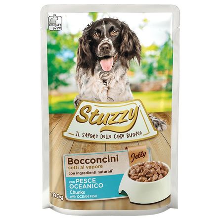 Стюзи Паучи Bocconcini Adult для собак, кусочки в желе, 24*100 г, в ассортименте, Stuzzy
