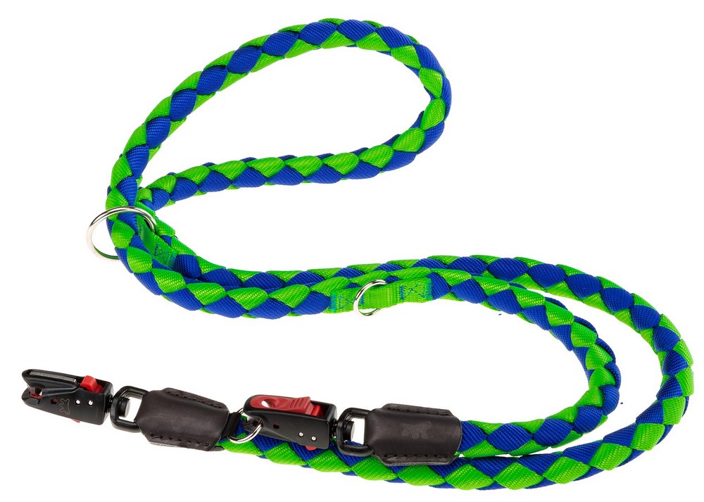 Ферпласт Поводок-перестежка TWIST MATIC GA для собак, с автоматическим карабином, длина 200 см, зеленый/синий, в ассортименте, Ferplast