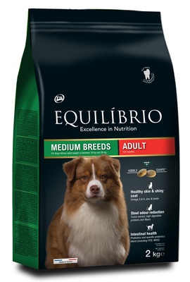 Эквилибрио Корм Adult Medium для собак средних пород, Мясо птицы, в ассортименте, Equilibrio
