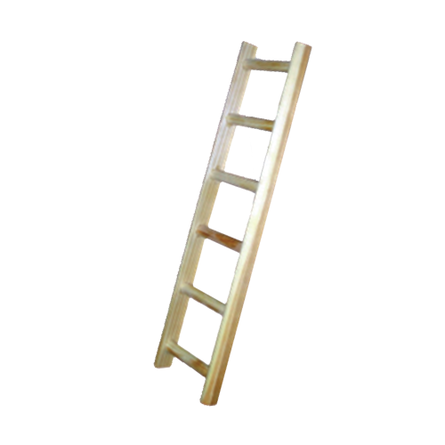 Деревянная лестница с крючками (подходит для клеток С2-1, С 2-2, D800), 11*36 см, 6-8 ступенек, 1 штука, Россия