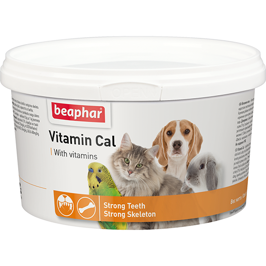 Беафар Кормовая добавка Vitamin Cal для кошек, собак, грызунов и птиц 250 г, Beaphar