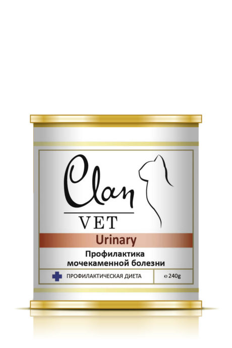 Клан Консервы Vet Urinary для кошек, профилактика МКБ, 12*240 г, Clan  