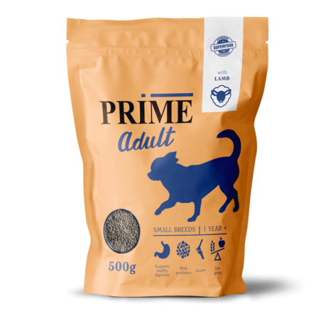 Прайм Корм Adult Small для собак мелких пород, Ягненок, в ассортименте, Prime