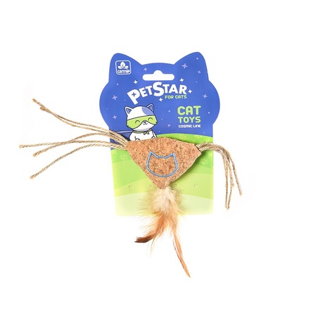 Пэт Стар Игрушка для кошек Подушечка с мятой и перьями, 21 см, текстиль, Pet Star