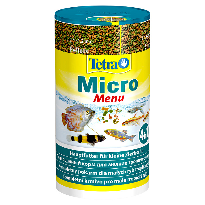 Тетра Корм Micro Menu для мелких видов рыб, 100 мл, Tetra