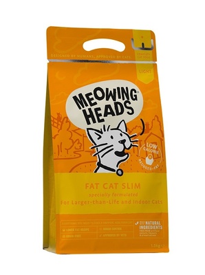 Баркинг Хедс Корм беззерновой для кошек с избыточным весом (Худеющий толстячок (Fat Cat Slim), Курица/Лосось, 1,5 кг, Barking Heads 
