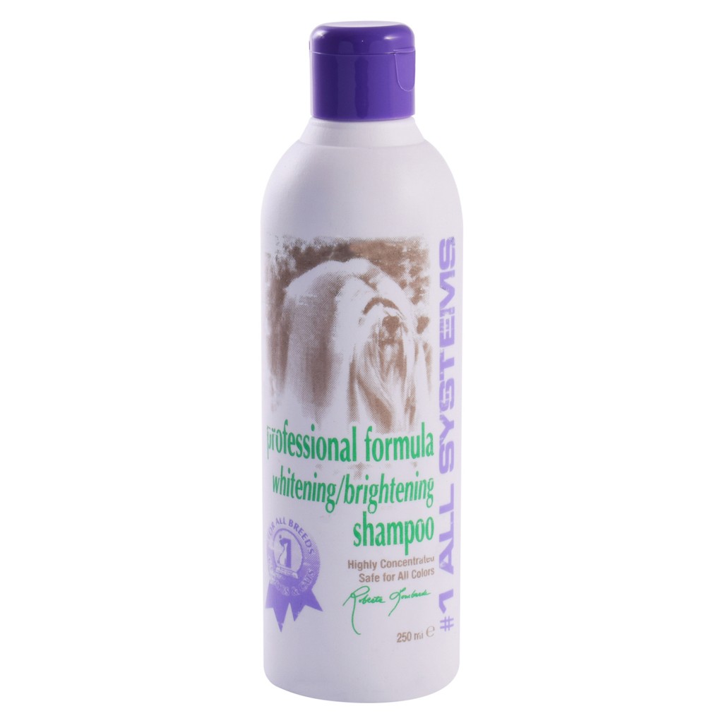 Ол Системс Шампунь отбеливающий для яркости окраса для собак и кошек Whitening Shampoo (Вайтенинг), 3 объема, 1 All Systems