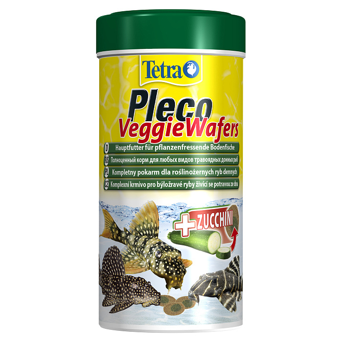 Тетра Основной корм Pleco Veggie Wafers для донных рыб, пластинки, в ассортименте, Tetra