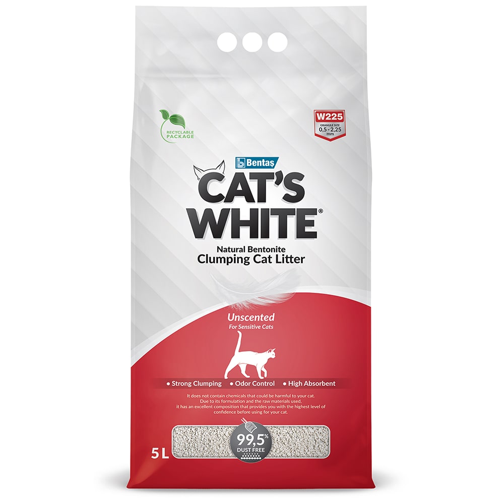 Кетс Вайт Наполнитель комкующийся Natural без ароматизатора, в ассортименте, Cat's White 