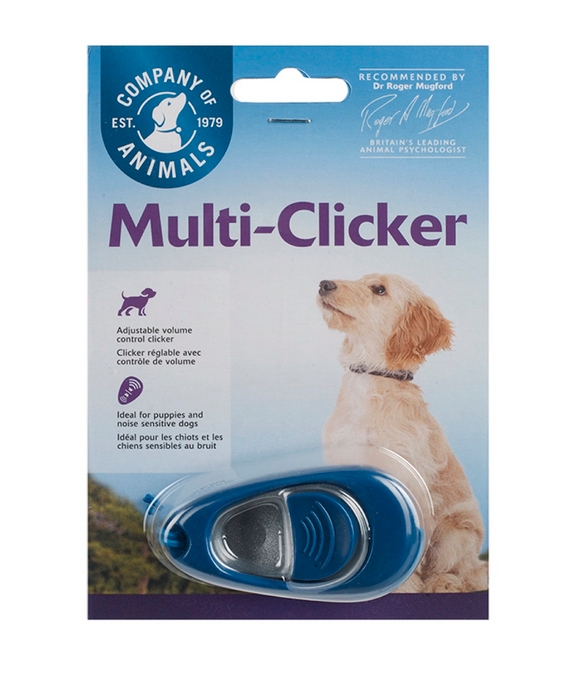 Кликер для собак Multi-Clicker с регулировкой, 7 см, синий, Company of Animals
