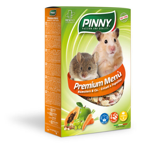 Пинни Корм Premium Menu для хомяков и мышей, Фрукты, в ассортименте, Pinny