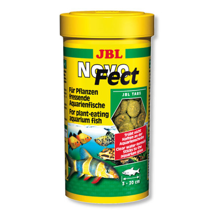 JBL Основной корм премиум-класса NovoFect для растительноядных рыб и креветок, таблетки, в ассортименте
