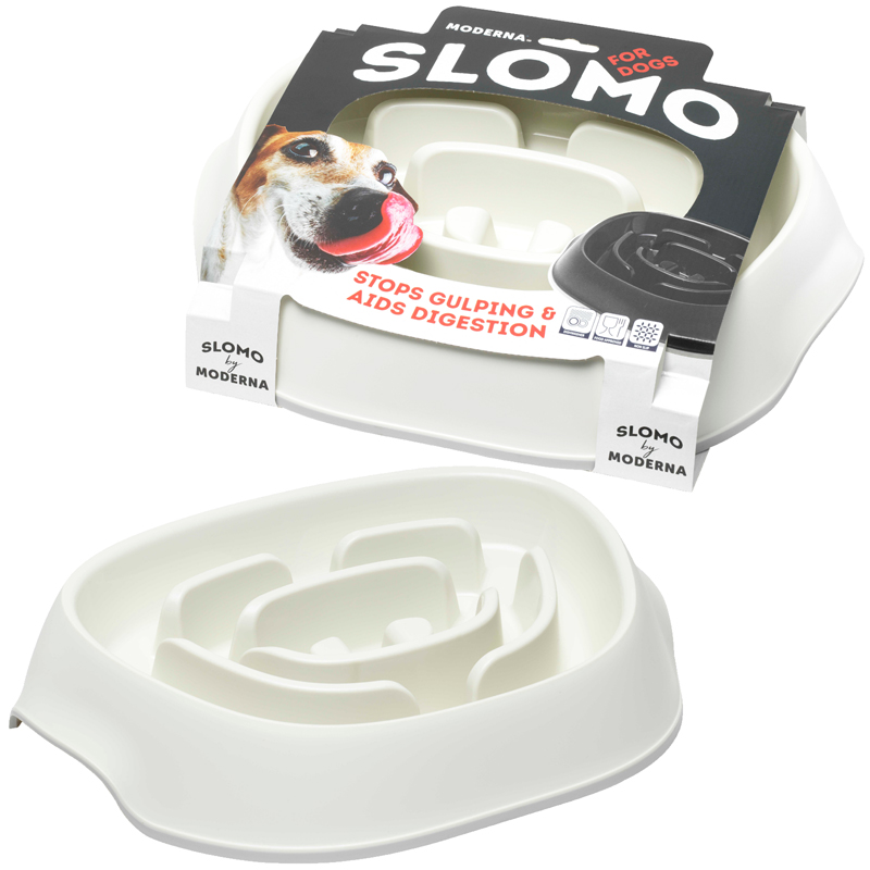 Модерна Миска-диетолог Slomo для медленного поедания корма 950 мл, в ассортименте, Moderna Products