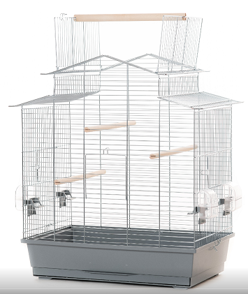 ИнтерЗоо Клетка IZA III Р013 для птиц с открывающимся верхом, оцинкованные прутья, 58,5*38*65 см, в ассортименте, InterZoo