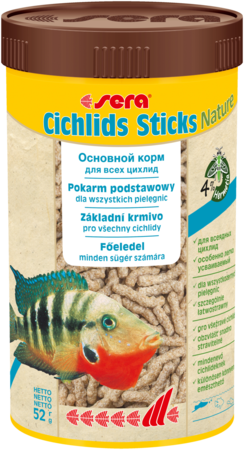 Сера Основной корм Cichlids Sticks Nature для цихлид, палочки, в ассортименте, Sera