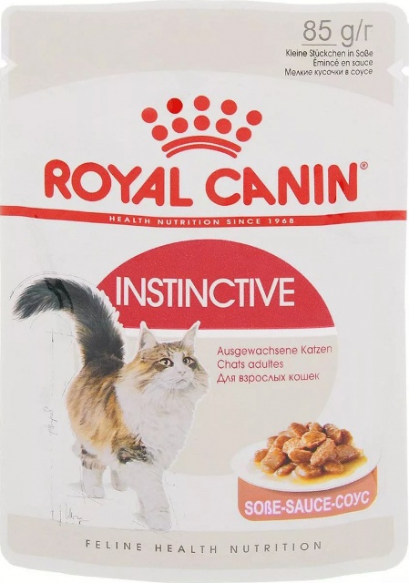 Влажный корм (паучи) Роял Канин для кошек Instinctive, мелкие кусочки, 24*85 г, Royal Canin