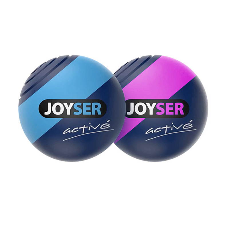 Джойсер Игрушка Мяч Active с пищалкой для собак, 6,3 см, 2 шт/уп., голубой/розовый, резина, Joyser