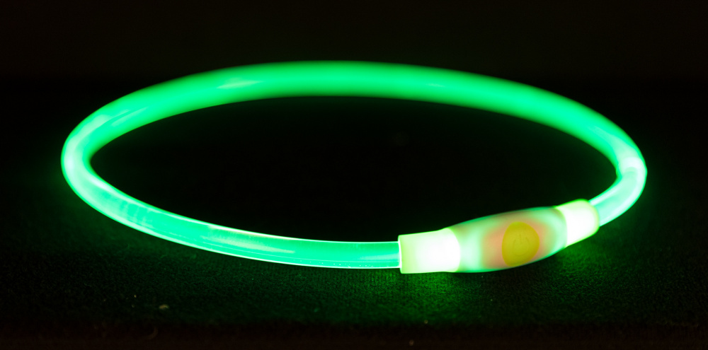 Трикси Светящийся ошейник-кольцо с USB зарядкой для собак, диаметр 8 мм, в ассортименте, Trixie