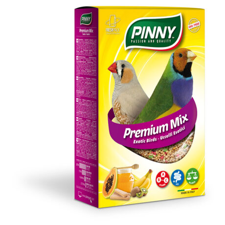 Пинни Корм Premium Mix Finches полнорационный для экзотических птиц, Фрукты/Бисквит/Витамин, 800 г, Pinny