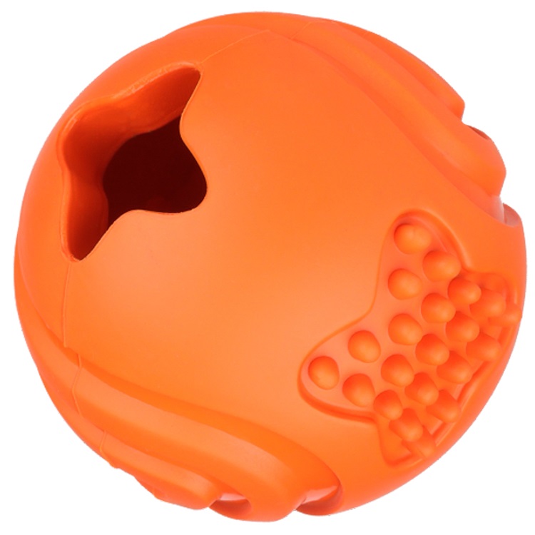 Мистер Кранч Игрушка для лакомств Мяч 6,5 см, в ассортименте, каучук, Mr.Kranch