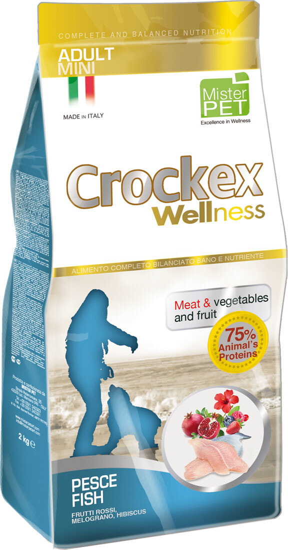 Крокекс Корм Pesce Fish для собак мелких пород, Рыба/Рис, в ассортименте, Crockex Wellness