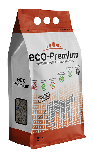 ЭКО-Премиум Наполнитель древесный комкующийся BLUE для кошек, в ассортименте, ECO-Premium