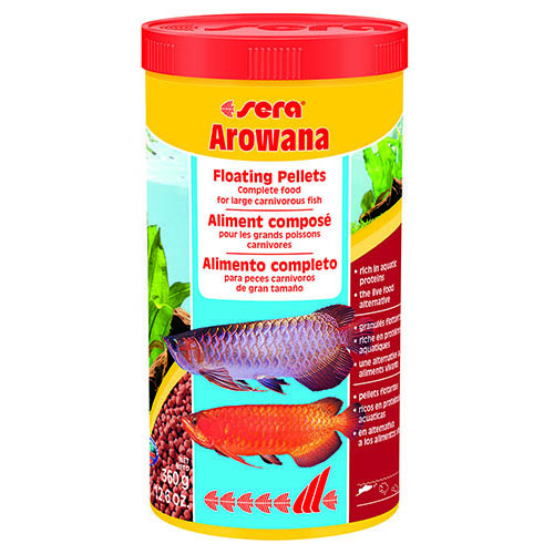Сера Основной корм AROWANA для крупных плотоядных рыб, гранулы, 1 л/360 г, Sera