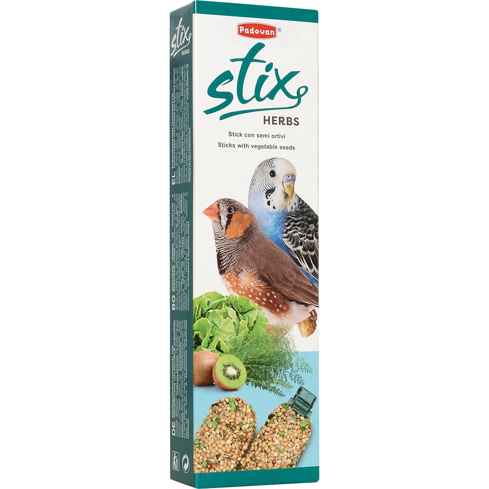 Падован Лакомство Stix Herbs для волнистых попугаев и экзотических птиц, антистрессовое, 80 г, Padovan
