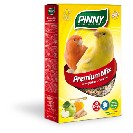 Пинни Корм Premium Mix Canary полнорационный для канареек, Фрукты/Бисквит/Витамин, 800 г, Pinny