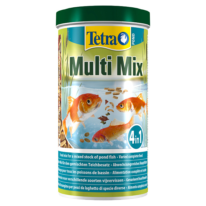 Тетра Корм Pond Multi Mix - микс из гранул, хлопьев, таблеток и гаммаруса для прудовых рыб, в ассортименте, Tetra
