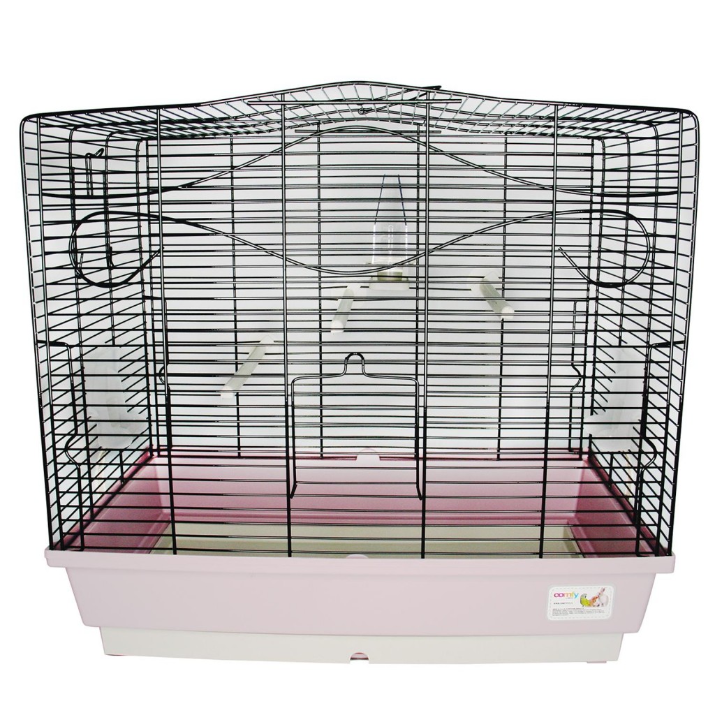Комфи Клетка для птиц ORCHIDEA 59*30*46,5 см черная эмаль/лиловый поддон Comfy