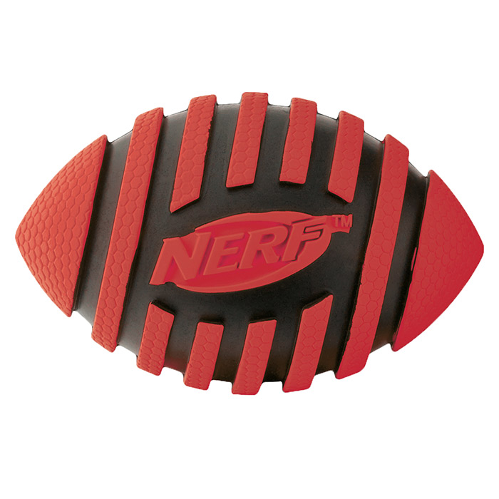 Нёрф Игрушка Мяч для регби пищащий для собак, 9 см, в ассортименте, Nerf