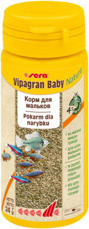 Сера Корм Vipagran Baby Nature для мальков, гранулы, в ассортименте, Sera