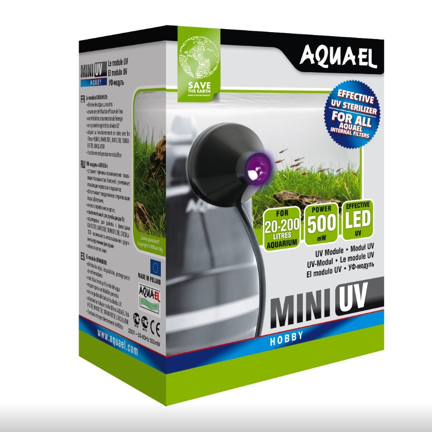 Акваэль Стерилизатор MINI UV LED 0.5W для внутренних фильтров 20-200 л, Aquael