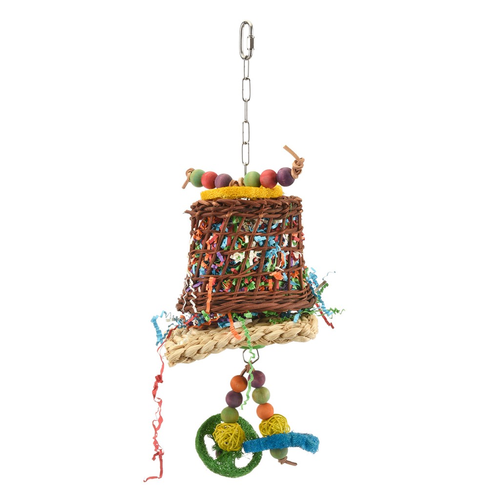 Хеппи Берд Игрушка Цветной колокольчик для средних и крупных птиц, 14*14*46 см, Happy Bird