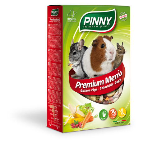 Пинни Корм Premium Menu для морских свинок, шиншилл, дегу, Морковь/Изюм/Свекла, 800 г, Pinny