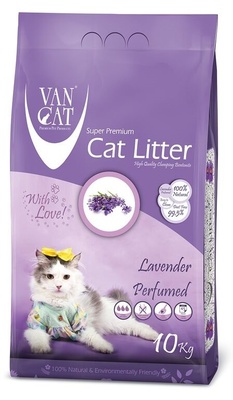 Ван Кэт Наполнитель комкующийся с ароматом Лаванды, без пыли, в ассортименте, Van Cat