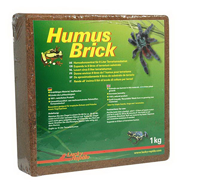 Лаки Рептайл Субстрат Humus Brick для террариумов, 1 кг, Lucky Reptile