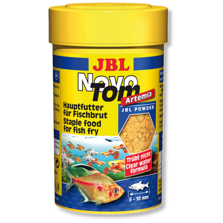 JBL Основной корм NovoTom Artemia для мальков живородящих рыб, 100мл/60г
