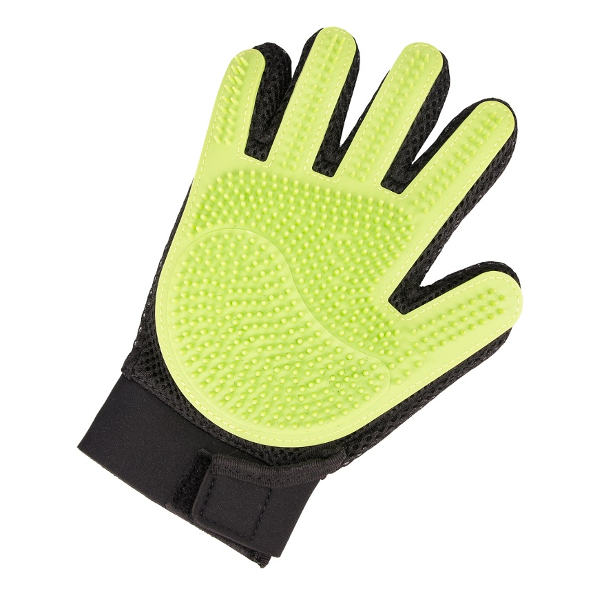 СуперДизайн Перчатка для груминга светло-зеленая, резина/текстиль, SuperDesign