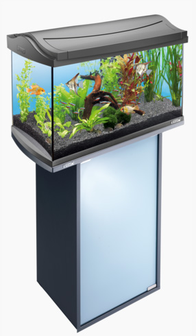 Тетра Аквариум AquaArt LED Tropical со светодиодным LED освещением, функция ДЕНЬ/НОЧЬ, 61*33,5*42,7 см, антрацит, Tetra