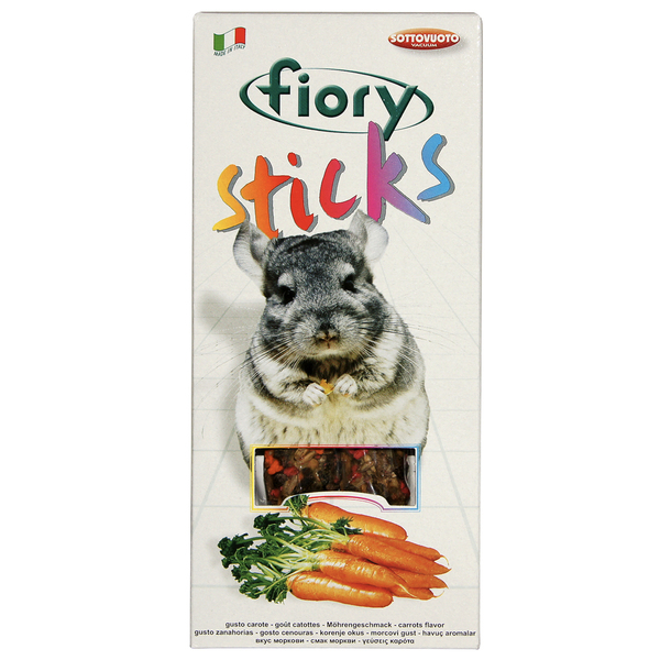 Фиори Крекеры с морковью для шиншилл, 80 г (2*40 г), Fiory
