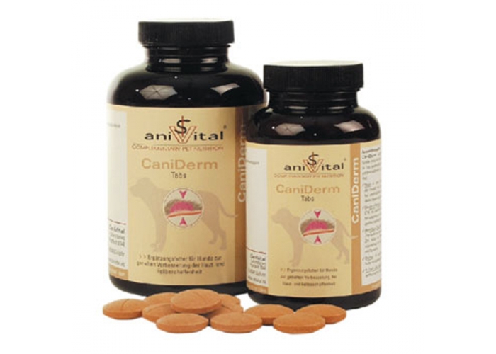 Анивитал Витаминный комплекс CaniDerm (Канидерм) для собак для улучшения состояния кожи и шерсти, в таблетках, в ассортимменте, Anivital
