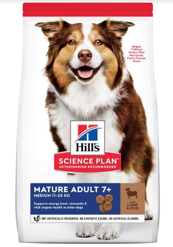 Корм Хиллс Science Plan Mature Adult 7+ Active Longevity Lamb/Rice для пожилых собак средних пород для поддержания подвижности, Ягненок/Рис, в ассортименте, Hills