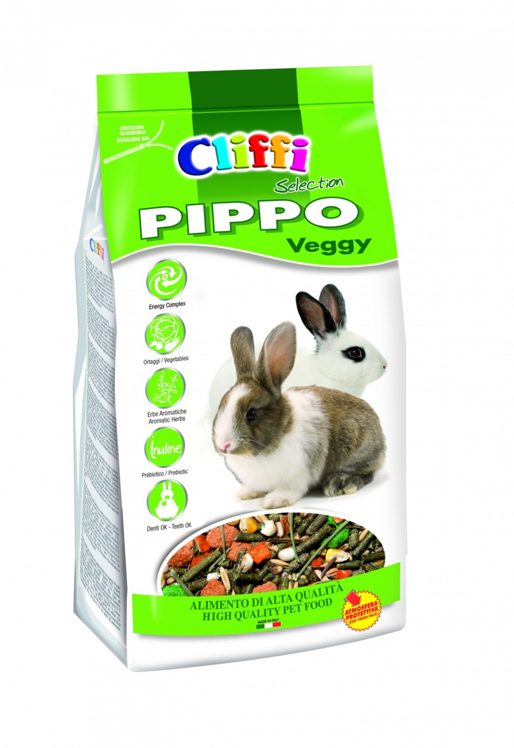 Клиффи Корм Pippo Veggy для кроликов с овощами, серия Selection, 800 г, Cliffi