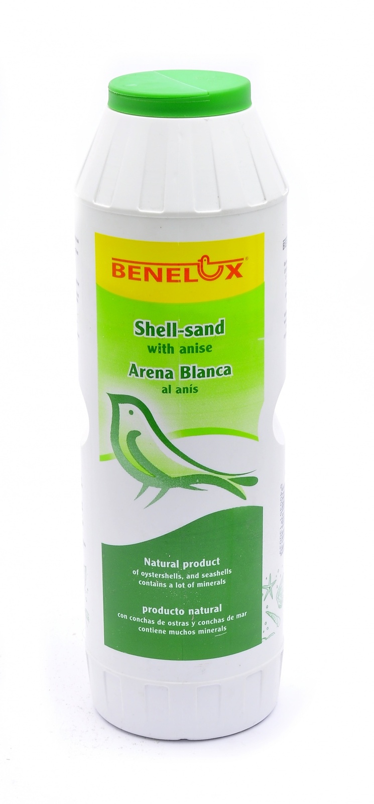 Бенелюкс Белый песок из ракушек (White shell sand) для всех видов птиц, аромат аниса, в ассортименте, Benelux