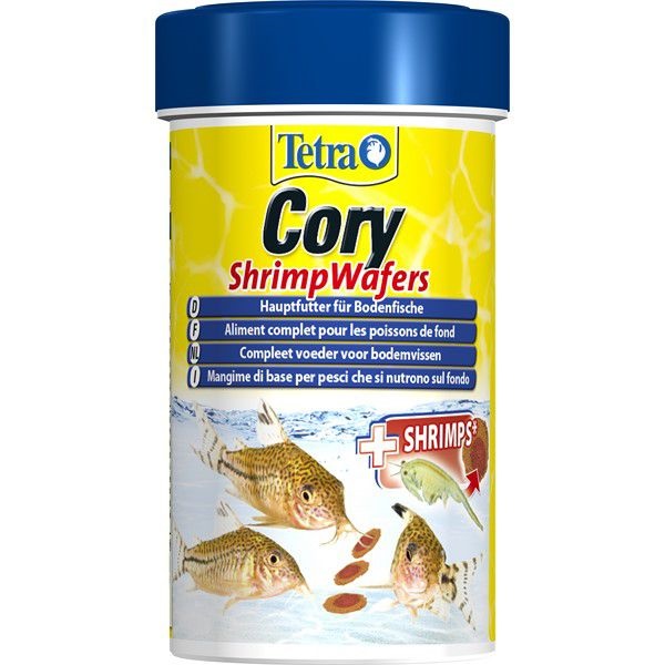 Тетра Корм TetraCory Shrimp Wafers пластинки(таблетки) для сомиков-коридорасов и плекостомусов, с добавлением креветок, в ассортименте, Tetra