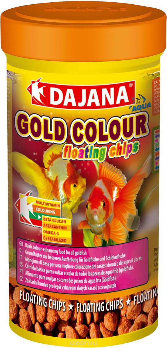 Даяна Корм Gold Colour Floating Chips для золотых рыбок, чипсы, в ассортименте, Dajana